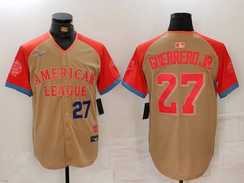 Men Toronto Blue Jays #27 Guerrero jr Orange All star 2024 Nike MLB Jersey style 5->toronto blue jays->MLB Jersey
